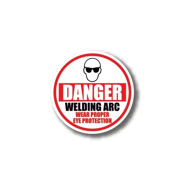Ergomat 20in CIRCLE SIGNS - Danger Welding Arc Wear Proper Eye Protection DSV-SIGN 400 #1977 -UEN - main
